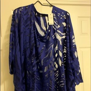 Deep purple lace poncho type shawl